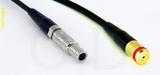 Coaxial Cable, L00 (Lemo 00 compatible) to 1/4-32 (S-93 compatible) female, RG174, 10 foot, 50 ohm
