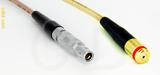 Coaxial Cable, L00 (Lemo 00 compatible) to 1/4-32 (S-93 compatible) female, RG316, 32 foot, 50 ohm