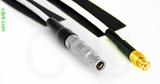 Coaxial Cable, L00 (Lemo 00 compatible) to MCX plug (male contact), RG188, 4 foot, 50 ohm