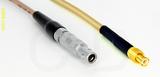 Coaxial Cable, L00 (Lemo 00 compatible) to MCX plug (male contact), RG316 double shielded, 6 foot, 50 ohm