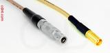 Coaxial Cable, L00 (Lemo 00 compatible) to MCX jack (female contact), RG316, 10 foot, 50 ohm