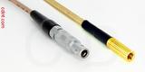 Coaxial Cable, L00 (Lemo 00 compatible) to SSMB, RG316 double shielded, 12 foot, 50 ohm