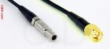 Coaxial Cable, L00 (Lemo 00 compatible) to SMA, RG174 flexible (TPR jacket), 10 foot, 50 ohm