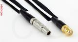 Coaxial Cable, L00 (Lemo 00 compatible) to SMA female, RG196 low noise, 2 foot, 50 ohm