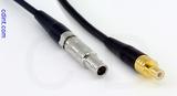 Coaxial Cable, L00 (Lemo 00 compatible) to SMB jack (male contact), RG174 low loss, 6 foot, 50 ohm
