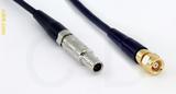 Coaxial Cable, L00 (Lemo 00 compatible) to SMC (Subvis), RG174 low loss, 40 foot, 50 ohm