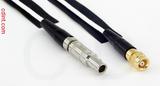 Coaxial Cable, L00 (Lemo 00 compatible) to SMC (Subvis), RG196 low noise, 6 foot, 50 ohm