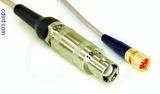 Coaxial Cable, L1 (Lemo 1 compatible) to 1/4-32 (S-93 compatible), RG316 double shielded, 2 foot, 50 ohm
