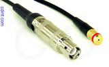 Coaxial Cable, L1 (Lemo 1 compatible) to 1/4-32 (S-93 compatible) female, RG174 flexible (TPR jacket), 4 foot, 50 ohm
