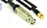 Coaxial Cable, L1 (Lemo 1 compatible) to 1/4-32 (S-93 compatible) female, RG188, 10 foot, 50 ohm
