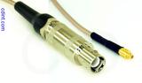 Coaxial Cable, L1 (Lemo 1 compatible) to MMCX plug (male contact), RG316, 20 foot, 50 ohm