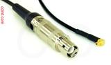 Coaxial Cable, L1 (Lemo 1 compatible) to MMCX 90 degree (right angle) plug (male contact), RG174 flexible (TPR jacket), 20 foot, 50 ohm