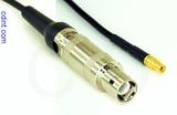 Coaxial Cable, L1 (Lemo 1 compatible) to MMCX jack (female contact), RG174, 1 foot, 50 ohm