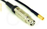 Coaxial Cable, L1 (Lemo 1 compatible) to MCX jack (female contact), RG174, 1 foot, 50 ohm
