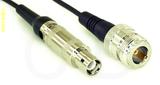 Coaxial Cable, L1 (Lemo 1 compatible) to N female, RG174 flexible (TPR jacket), 50 foot, 50 ohm