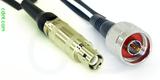 Coaxial Cable, L1 (Lemo 1 compatible) to N, RG188 low noise, 6 foot, 50 ohm