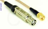 Coaxial Cable, L1 (Lemo 1 compatible) to SMA, RG316 double shielded, 2 foot, 50 ohm