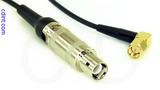 Coaxial Cable, L1 (Lemo 1 compatible) to SMA 90 degree (right angle), RG174, 6 foot, 50 ohm