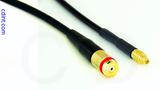 Coaxial Cable, 1/4-32 (S-93 compatible) female to MMCX plug (male contact), RG174, 40 foot, 50 ohm