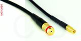 Coaxial Cable, 1/4-32 (S-93 compatible) female to MMCX jack (female contact), RG174, 24 foot, 50 ohm