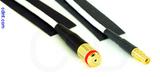 Coaxial Cable, 1/4-32 (S-93 compatible) female to MMCX jack (female contact), RG188, 8 foot, 50 ohm