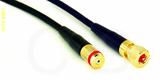 Coaxial Cable, 1/4-32 (S-93 compatible) female to 10-32 hex (Microdot compatible), RG174 flexible (TPR jacket), 4 foot, 50 ohm