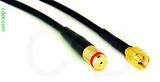 Coaxial Cable, 1/4-32 (S-93 compatible) female to SSMA, RG174 flexible (TPR jacket), 20 foot, 50 ohm