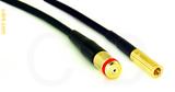 Coaxial Cable, 1/4-32 (S-93 compatible) female to SSMB, RG174 low noise, 12 foot, 50 ohm