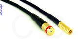 Coaxial Cable, 1/4-32 (S-93 compatible) female to SSMB, RG174 flexible (TPR jacket), 5 foot, 50 ohm
