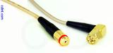 Coaxial Cable, 1/4-32 (S-93 compatible) female to SMA 90 degree (right angle), RG316, 50 foot, 50 ohm
