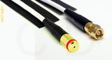Coaxial Cable, 1/4-32 (S-93 compatible) female to SMC (Subvis), RG188, 24 foot, 50 ohm