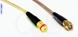 Coaxial Cable, 1/4-32 (S-93 compatible) female to SMC (Subvis), RG316, 10 foot, 50 ohm