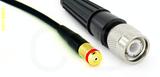 Coaxial Cable, 1/4-32 (S-93 compatible) female to TNC, RG174, 1 foot, 50 ohm