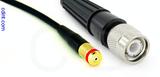 Coaxial Cable, 1/4-32 (S-93 compatible) female to TNC, RG174 flexible (TPR jacket), 12 foot, 50 ohm