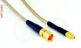 Coaxial Cable, 1/4-32 (S-93 compatible) to MMCX plug (male contact), RG316, 16 foot, 50 ohm