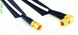 Coaxial Cable, 1/4-32 (S-93 compatible) to 10-32 (Microdot compatible) 90 degree (right angle), RG188, 16 foot, 50 ohm