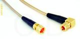Coaxial Cable, 1/4-32 (S-93 compatible) to 10-32 (Microdot compatible) 90 degree (right angle), RG316, 40 foot, 50 ohm