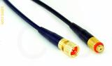 Coaxial Cable, 1/4-32 (S-93 compatible) to 10-32 (Microdot compatible) female, RG174 flexible (TPR jacket), 1 foot, 50 ohm