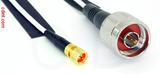 Coaxial Cable, 1/4-32 (S-93 compatible) to N, RG188 low noise, 10 foot, 50 ohm