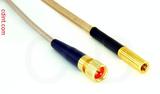 Coaxial Cable, 1/4-32 (S-93 compatible) to SSMB, RG316 double shielded, 12 foot, 50 ohm