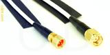 Coaxial Cable, 1/4-32 (S-93 compatible) to SMA, RG188, 12 foot, 50 ohm