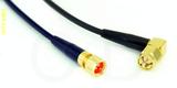 Coaxial Cable, 1/4-32 (S-93 compatible) to SMA 90 degree (right angle), RG174, 16 foot, 50 ohm