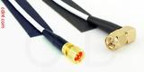 Coaxial Cable, 1/4-32 (S-93 compatible) to SMA 90 degree (right angle), RG188, 3 foot, 50 ohm