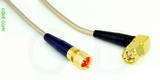 Coaxial Cable, 1/4-32 (S-93 compatible) to SMA 90 degree (right angle), RG316, 10 foot, 50 ohm