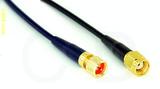 Coaxial Cable, 1/4-32 (S-93 compatible) to SMA reverse polarity, RG174, 12 foot, 50 ohm