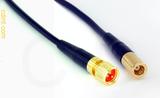 Coaxial Cable, 1/4-32 (S-93 compatible) to SMB plug (female contact), RG174 flexible (TPR jacket), 3 foot, 50 ohm