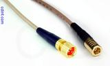 Coaxial Cable, 1/4-32 (S-93 compatible) to SMB plug (female contact), RG316, 12 foot, 50 ohm