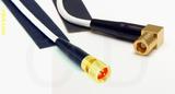 Coaxial Cable, 1/4-32 (S-93 compatible) to SMB 90 degree (right angle) plug (female contact), RG188, 2 foot, 50 ohm
