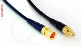 Coaxial Cable, 1/4-32 (S-93 compatible) to SMB jack (male contact), RG174 flexible (TPR jacket), 50 foot, 50 ohm