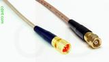 Coaxial Cable, 1/4-32 (S-93 compatible) to SMC (Subvis), RG316, 3 foot, 50 ohm